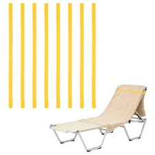 8 Pack Elastic Cruise Towel Bands, Chair Beach Towel Bands, Yellow