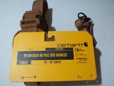 Carhartt Dog Walking Harness Large Chest 26 35" Brown Duck Canvas Rain Defender