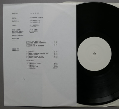 Psyche   Daydream Avenue  12'' Promo Testpressing  SPV Records Synth-pop MINT-