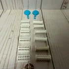 Vintage Barbie Hair Curlers Set of 6 Snap On With Mirrors White Blue