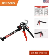 Heavy-Duty 9" Caulk Gun - 950 lbs Force, Ideal for Professional Projects