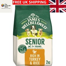 Senior Dog Food - Turkey and Rice Hypoallergenic Formula, 2kg for Easy Digestion 7.50 per kilo