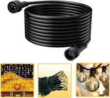 Extension Cords for String Lights Inflatable Black Size: 16.4ft