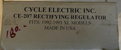 Cycle Electric Regulator #CE-207 Harley Davidson Sportster 1992-1993