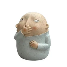 Funny Bathroom Decorations, Boy Holding Nose Figurine, 6.3 inch Resin Desktop...