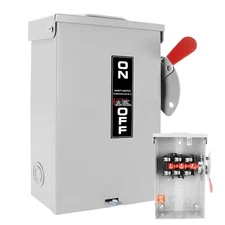 60 Amp Disconnect Switch Box,3 Pole Safety Switch,Non-Fusible,Indoor&Outdoor