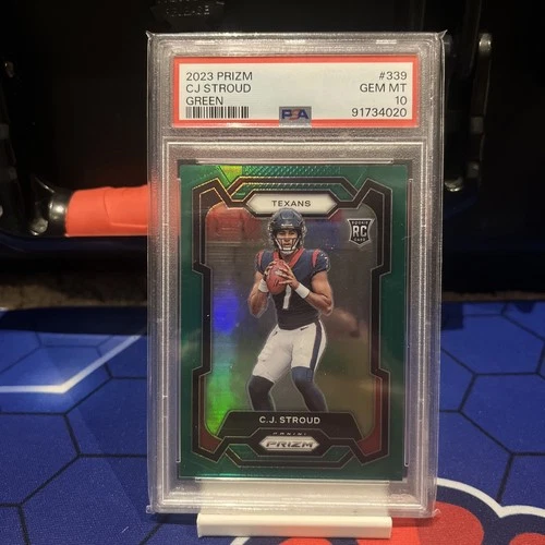CJ Stroud 2023 Panini Prizm #339 Green Prizm RC ROOKIE PSA 10 GEM MT Texans