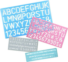 4 Stück Buchstaben Schablone,Schablone Buchs...