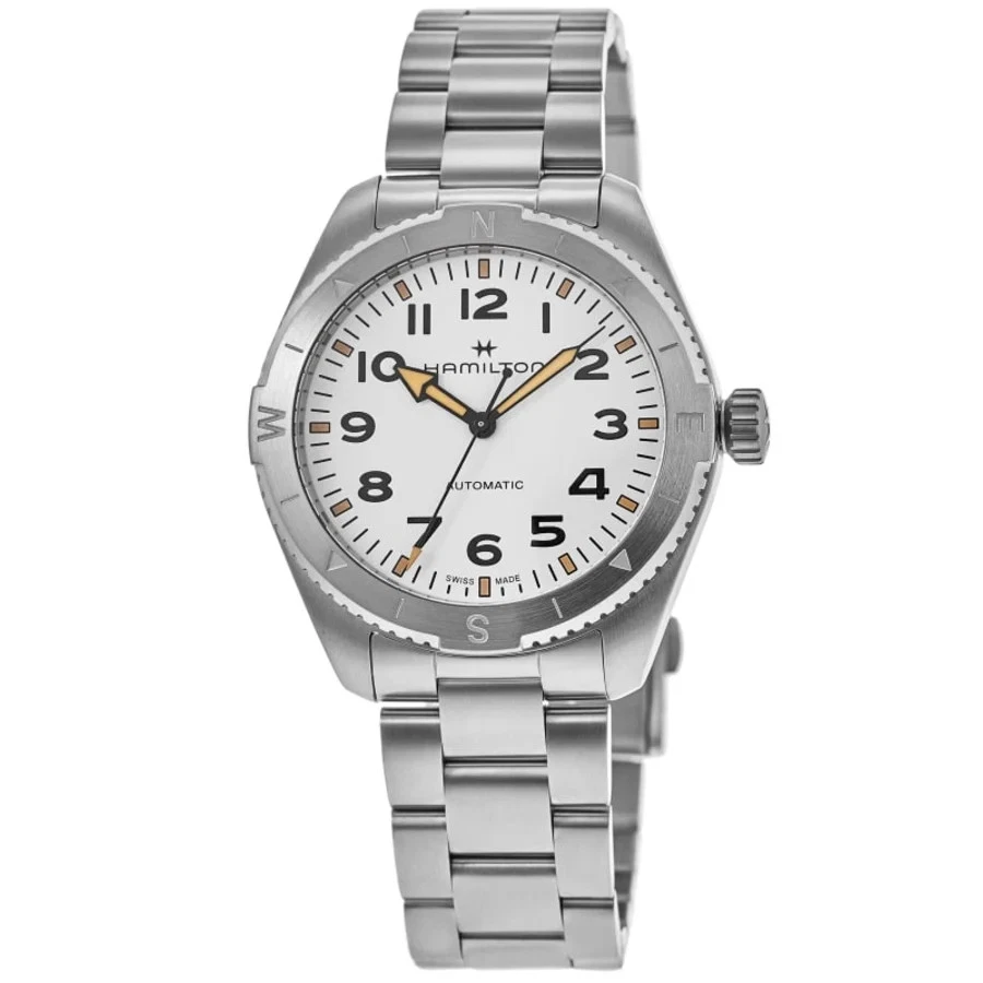Nuevo reloj para hombre Hamilton Khaki Field Expedition automático esfera blanca acero H70315110