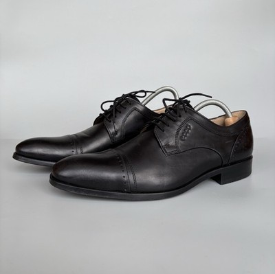 ECCO  Men's Black Leather Lace-up Classic Shoes  US8/EU42/UK7