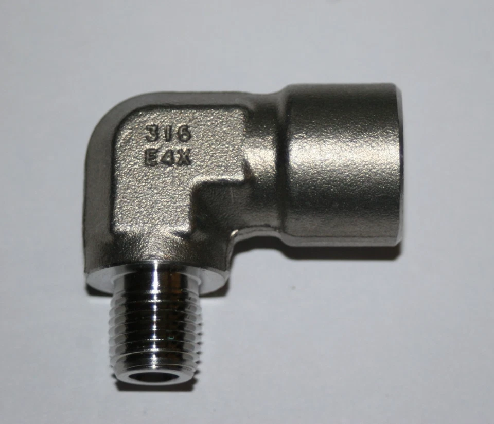 3/8 FNPT x 1/4 MNPT 316ss Reducing Street Elbow Fitting Swagelok SS-6-RSE-4 - Image 3 of 3