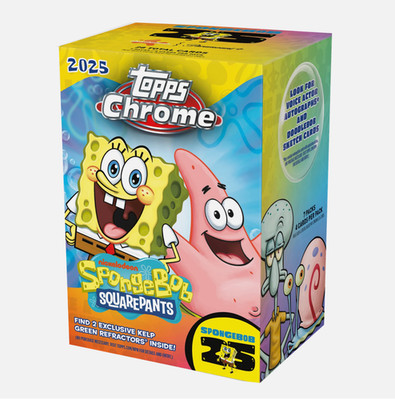 2025 TOPPS CHROME SPONGEBOB SQUAREPANTS VALUE BLASTER BOX 25th Anniversary - NEW