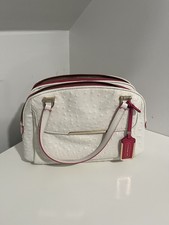 Coach Madison White Embossed Leather Satchel Shoulder Bag A1482-30116