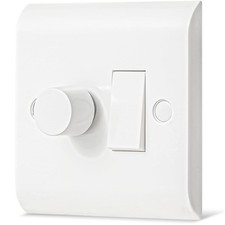 LED Dimmer and Rocker Wall Light Switch Combo, 2 gang 2 Way Switch & Trailing