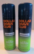 2 Pack DSC Dollar Shave Club 2 In 1 Face Wash Shave Foam 6.7oz - Comfy Shave