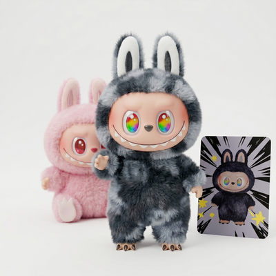 POP MART Labubu Grey V3 Secret ID W Pink V2 Bundle Buy 1 Get 1