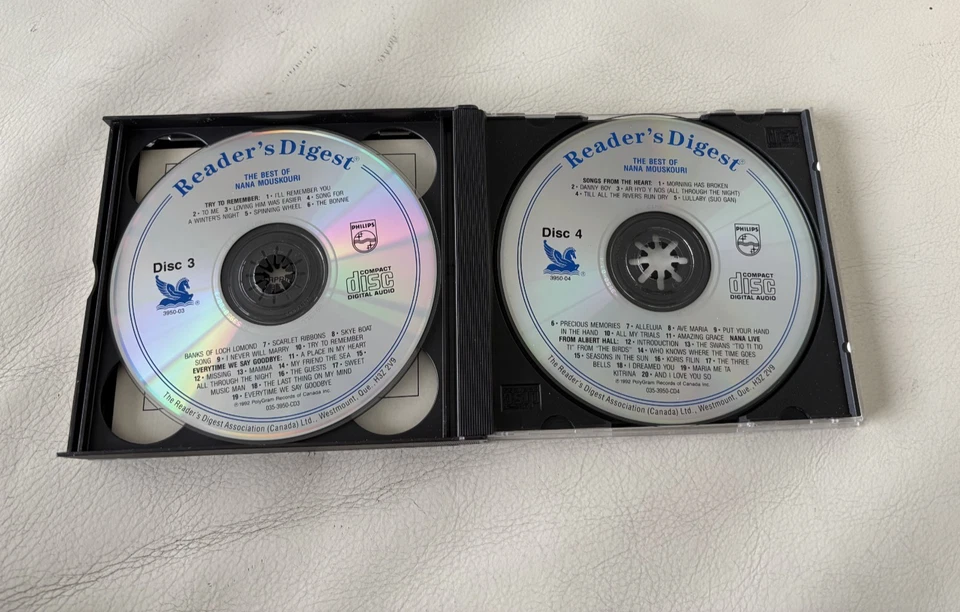 Nana Mouskouri 4-CD Box Set Reader’s Digest Live from Albert Hall / Naturally 79 - Bild 4 von 4