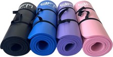Non-Slip Yoga Mat 8mm Thick Gym Fitness Pilates with Strap 183x61cm