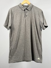 Vuori Strato Tech Polo Shirt Mens Size Medium Gray Short Sleeve Performance V188