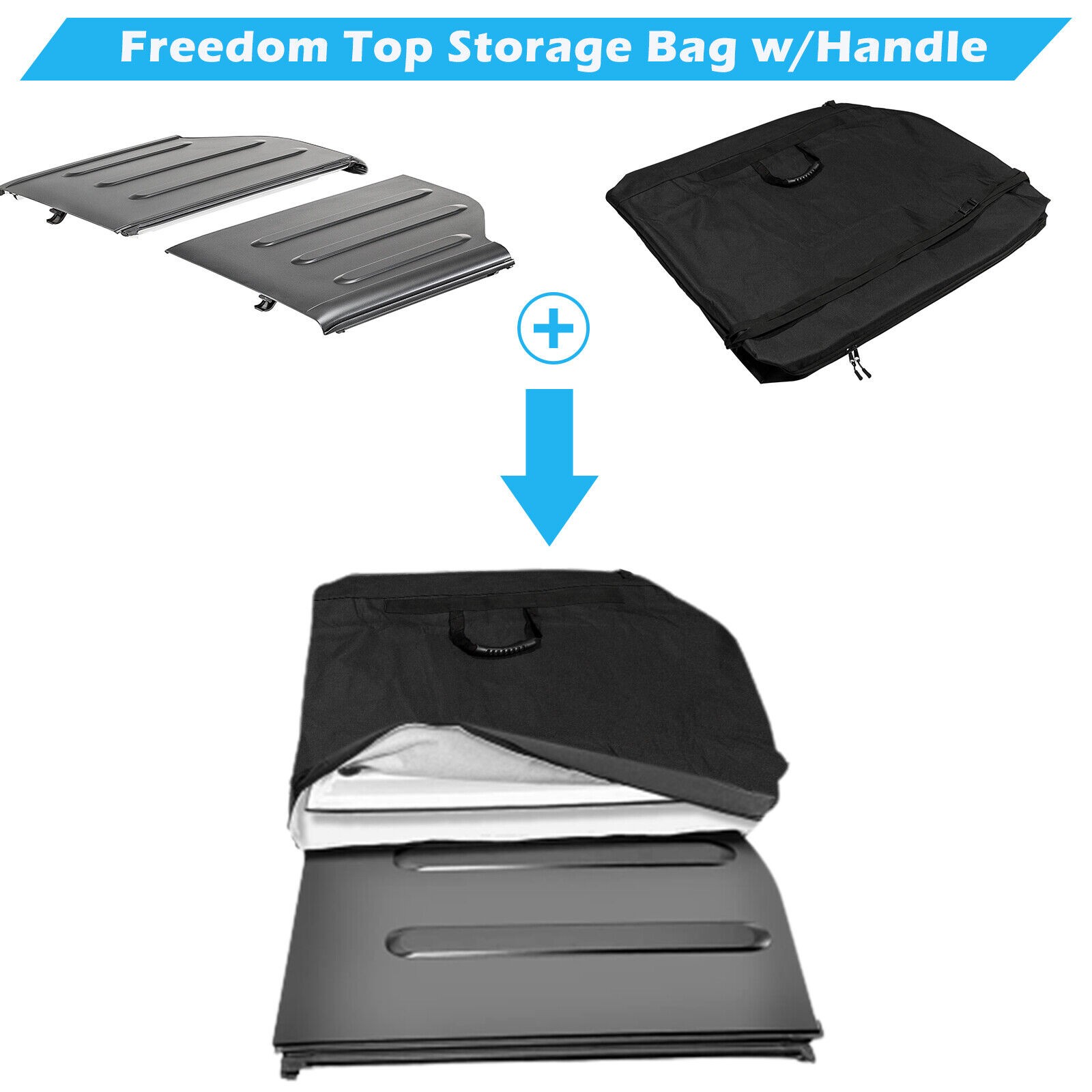 Freedom Panel Hard Top Storage Bag for Jeep Wrangler JK JKU JL JLU etc 2007-20🎈 thumbnail 9