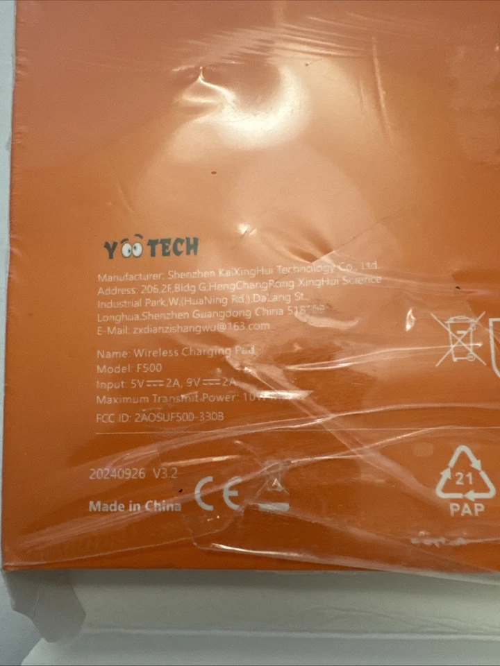 YOOTECH 7.5W Wireless Charger for Apple iPhone & Samsung Galaxy - Black (F500) - Image 2 of 4