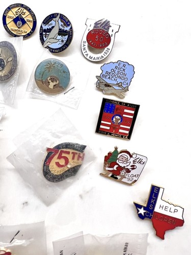 Lot of Vintage ELKS Lodge Lapel Pins - Picture 5 of 8