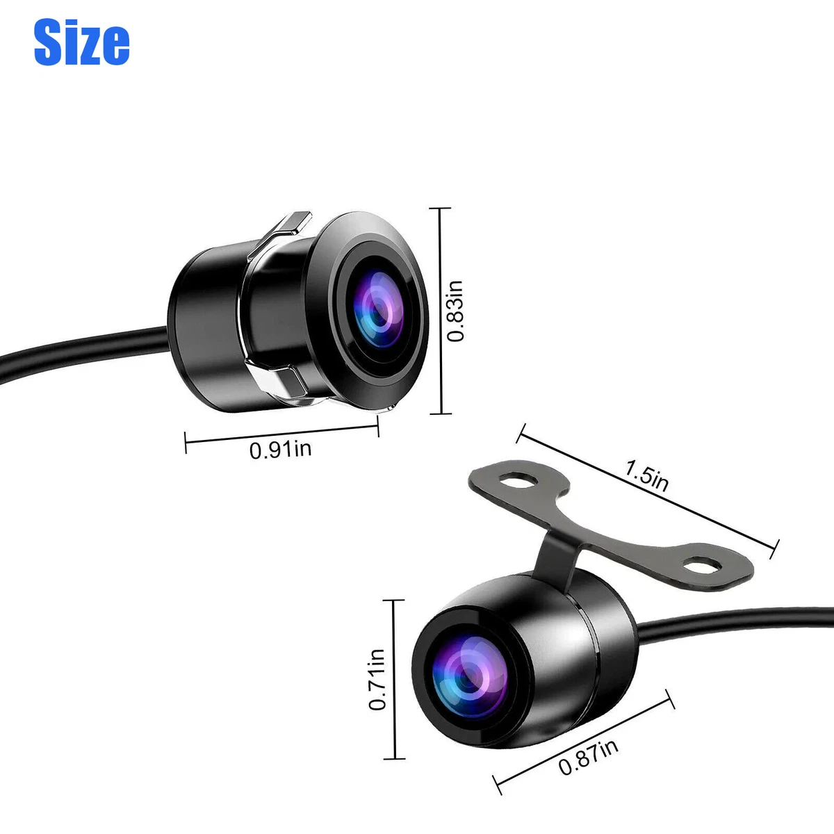 HD 170° CMOS Car Front/Side/Rear View Reverse Backup Night