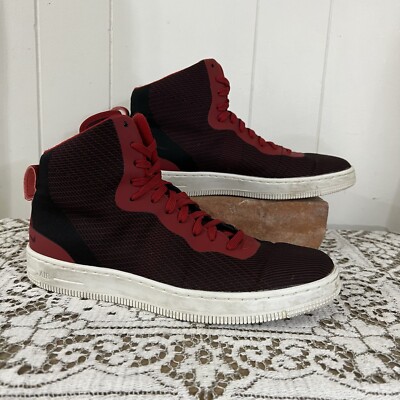 Nike Air NSW Pro Stepper Basketball Gym Shoes Red Black Hi Top Athletic Shoe