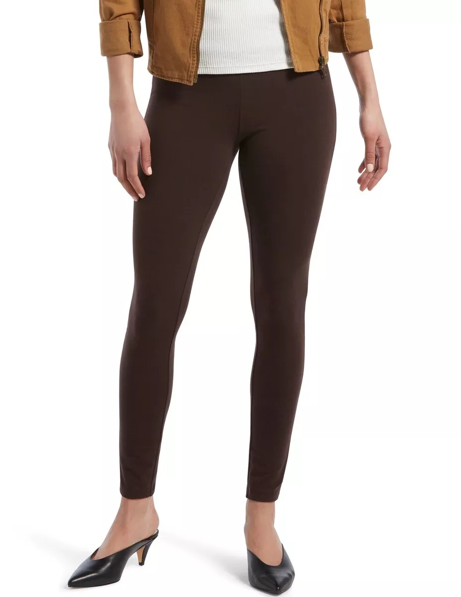 HUE Women's Wide Waistband Blackout Cotton Leggings - U20481