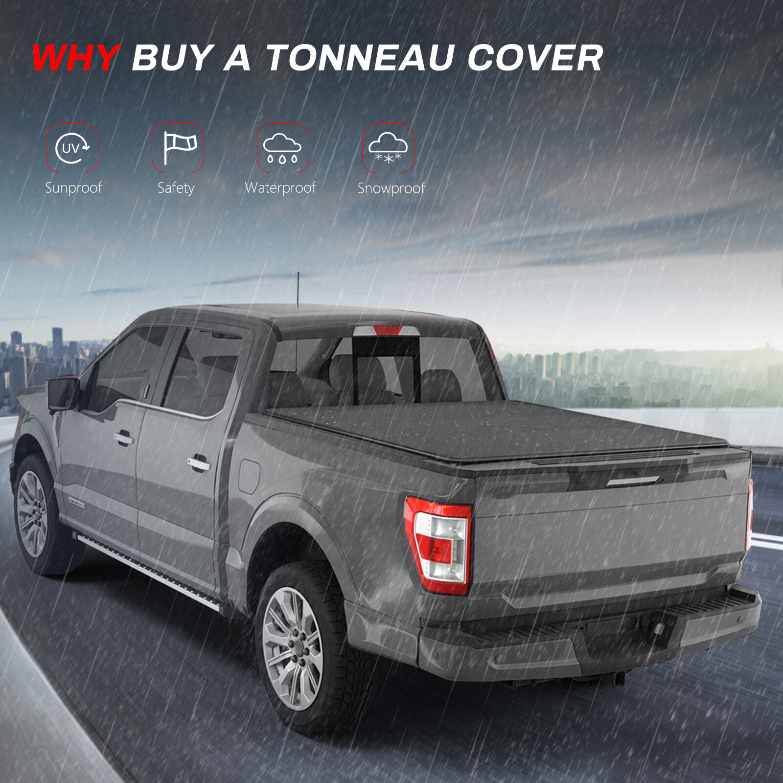 8 Ft Bed Soft Top Roll Up Tonneau Cover For 88-07 Silverado Sierra 1500 2500