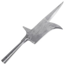 Functional Hand Forged Predrilled Medieval Inspired English Bill Spear Head