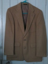 Men's PALM BEACH Sport Coat Blazer 100 Camel Hair EUC