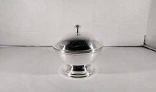 Vintage International Silver Co. Silver Plated Footed/ Lidded Soupbowls 5in 