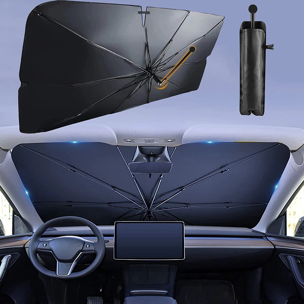 Car Windshield Sun Shade Umbrella for Tesla Model 3 Y Front Window