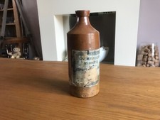 VINTAGE 9.5" BOURNE DENBY STONEWARE COPYING INK BOTTLE UNDERWOODS NICE