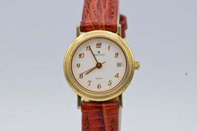 JUNGHANS DAMEN UHR 24MM STAHL VERGOLDET VINTAGE RAR MIT LEDER BAND