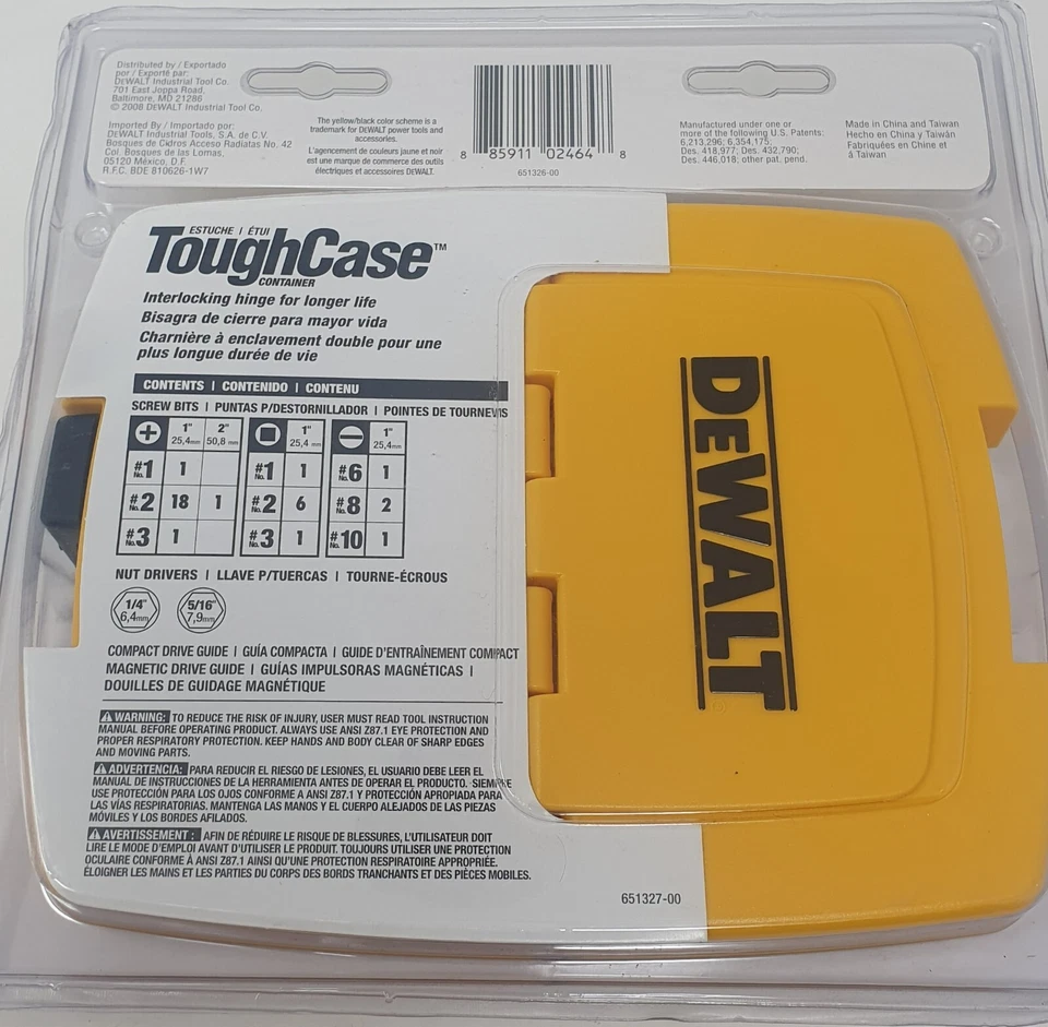 DeWalt DW2176 Screwdriver Set 37 pc w/ ToughCase - Image 2 of 2