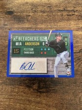 2019 Panini Donruss Bleachers Inc. Brian Anderson Blue Auto /99