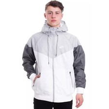 Nike Gray Windrunner Nylon Glanz Zip Up Windbreaker technical Jacket Size S