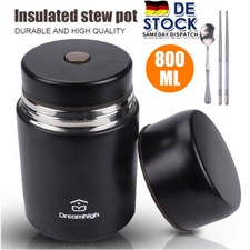 Thermoskanne Lunchbox Tragbar Edelstahl Essen Suppe Behälter Kapazität 800ml