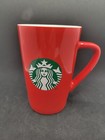STARBUCKS 2021 Red Porcelain 12oz Tall Holiday Coffee Mug Christmas