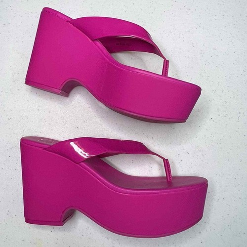 Jessica Simpson, sandali con plateau rosa caldo taglia 8,5 M #67 - Foto 11 di 11
