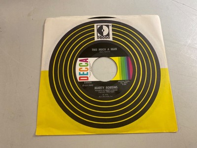 MARY ROBBINS   THIS MUCH A MAN 7'' VINYL 45 RPM JUKEBOX DECCA 33006 COUNTRY VG+