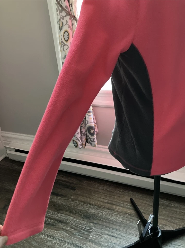 Женский флисовый пуловер TEKGEAR 1/4 на молнии размер XL розовый и серый чистый без дыма - Изображение 3 из 4