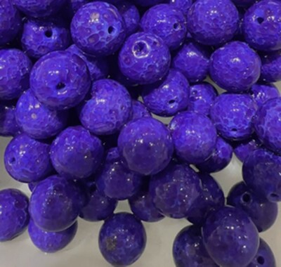 15pcs handmade Lampwork glass Beads purple  round  12mm