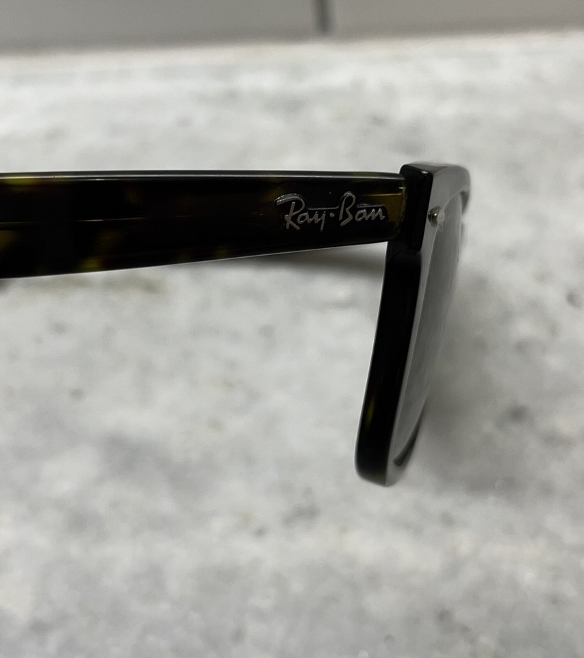 RayBan RB2140 50mm Wayfarer Green Lenses Sunglasses TORTOISE! Curved