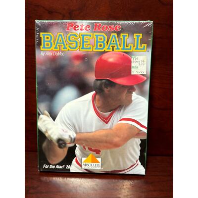 VTG NIB 1988 Pete Rose Baseball Atari 2600 Absolute Video Game Shrink Wrapped 