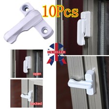 10x White Window Safety Locks UPVC Door Sash Jammer Security Restrictor Locks R