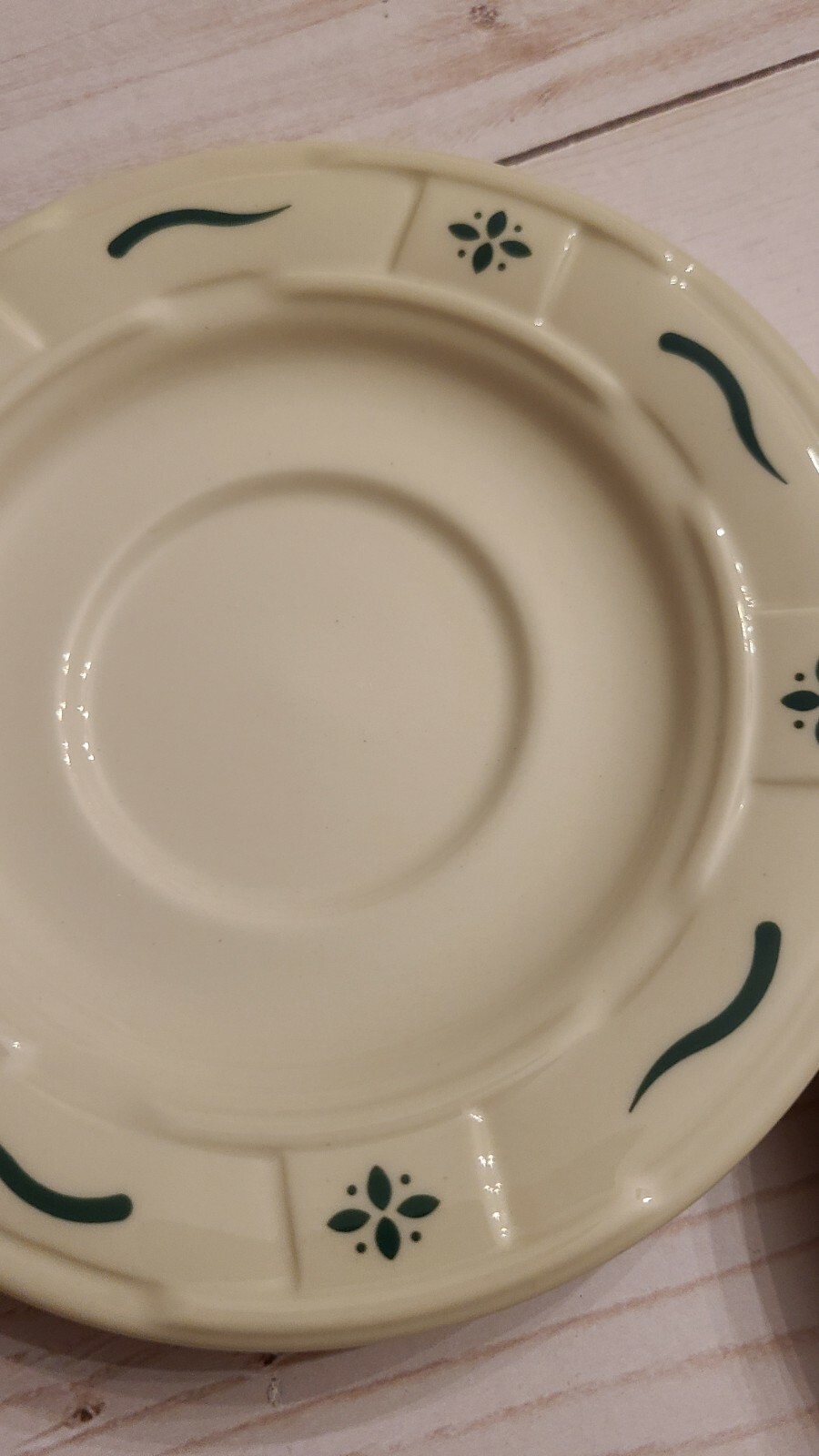 Set of 2 Longaberger Heritage Green Pottery Coffee Saucers eBay