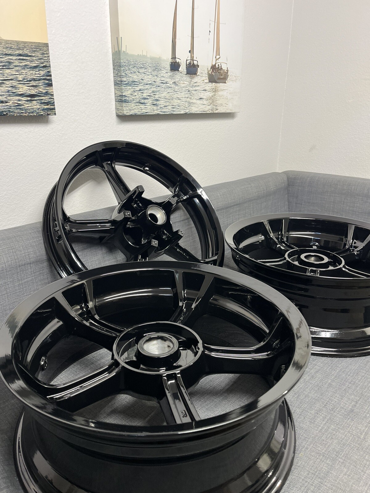 Glider Rims Harley Wheels CVO Tri Glide Rims 2020 -24 FLHTCUTGSE CUSTOM BLACK ...